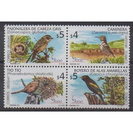 Uruguay - 2000 - No 1927/1930 - Oiseaux