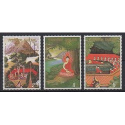 Thaïlande - 1992 - No 1473/1475 - Peinture - Religion