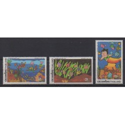 Thailand - 1992 - Nb 1433/1435 - Children's drawings