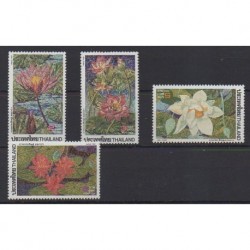 Thaïlande - 1991 - No 1391/1394 - Fleurs - Art