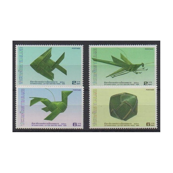 Buy this set of stamps of Thailand of the year 1988 (Nb 1247/1250).