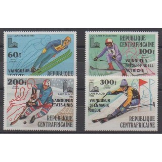 Buy these stamps of Central African Republic of the year 1980 (Nb PA215/PA218).