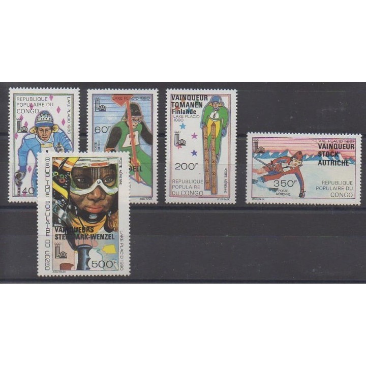 Buy these stamps of Republic of Congo of the year 1980 (Nb PA264/PA268).