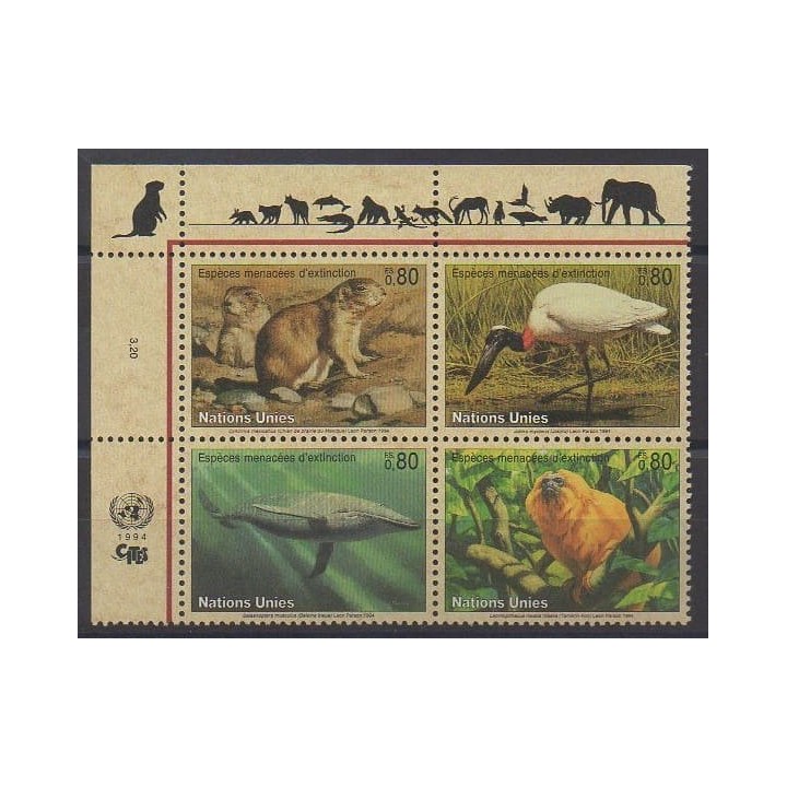 Acheter cette série de timbres des Nations Unies (ONU - Genève)  de l'année 1994 (No 265/268).