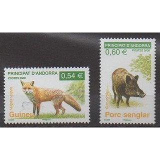 Buy this set of stamps of French Andorra of the year 2008 (Nb 649/650).