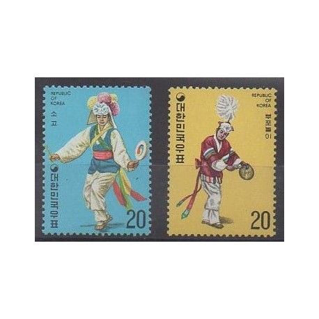 Corée du Sud - 1975 - No 880/881 - Folklore - Costumes