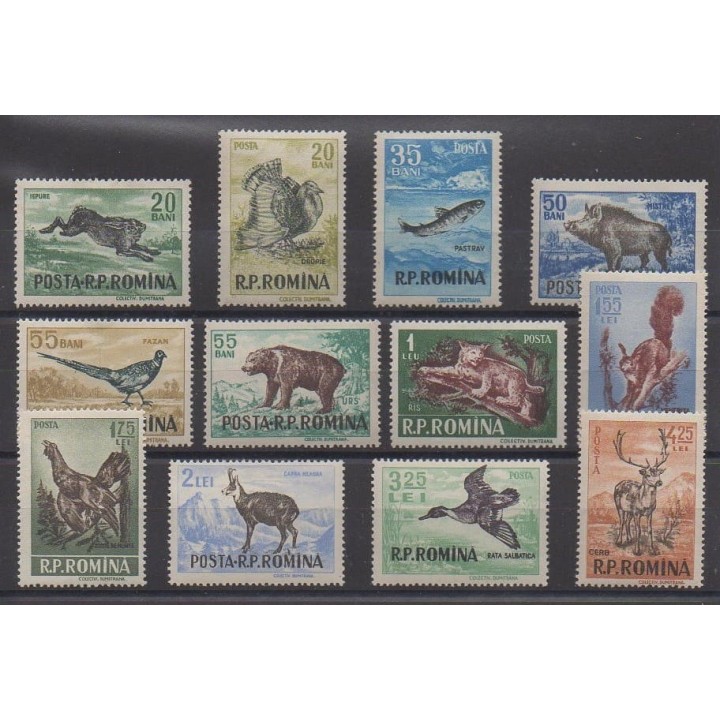 Acheter cette série de timbres de Roumanie de l'année 1956 (No 1438/1449).