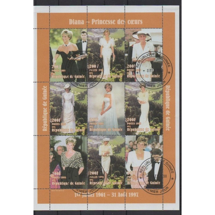 Buy this set of stamps of Guinea of the year 1998 (Nb 1153/1161). - Used