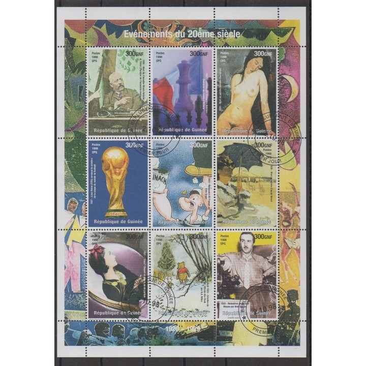 Acheter cette série de timbres de Guinée de l'année 1998 (No 1431/1439). - Oblitéré