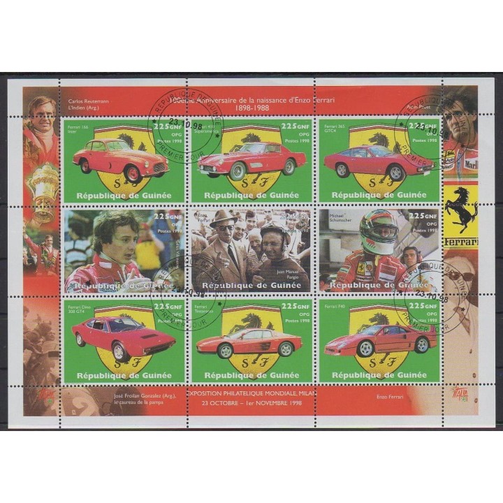 Acheter cette série de timbres de Guinée de l'année 1998 (No 1342/1350). - Oblitéré
