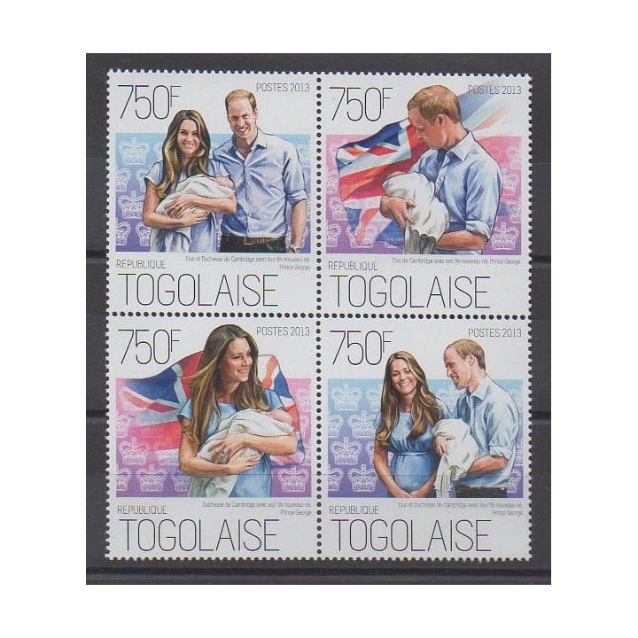 Acheter cette série de timbres du Togo de l'année 2013 (No 3468/3471).