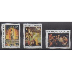 Togo - 1995 - No 1348/1350 - Pâques - Peinture