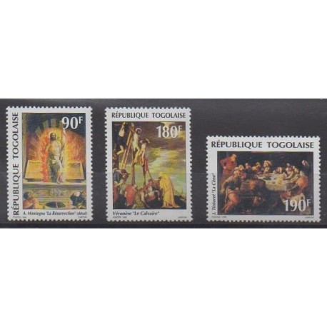 Togo - 1995 - No 1348/1350 - Pâques - Peinture