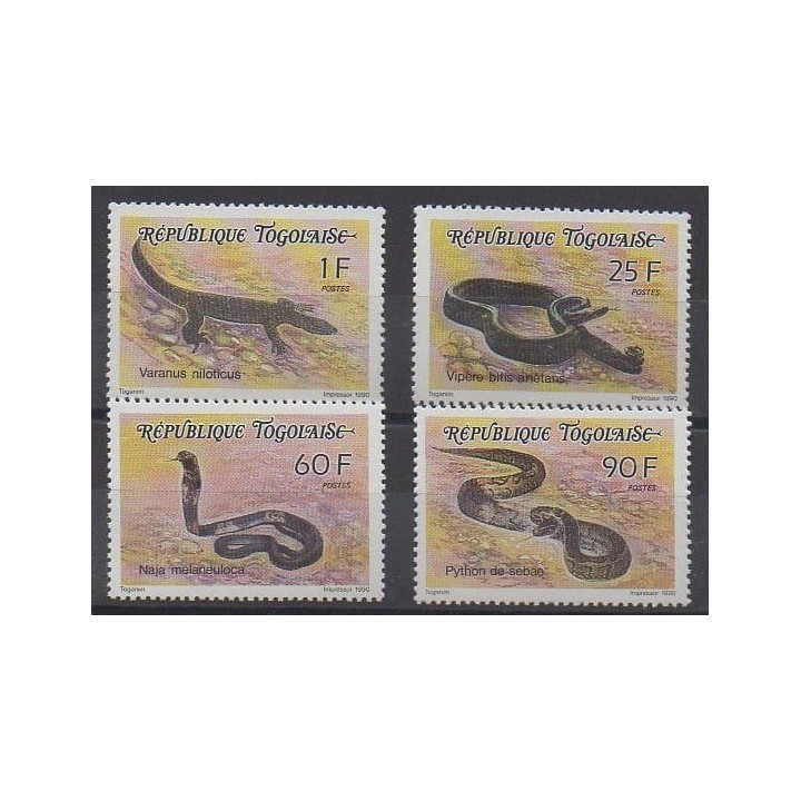 Buy this set of stamps of Togo of the year 1990 (Nb 1293/1296).