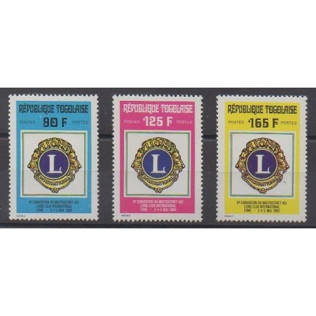 Togo - 1990 - No 1292A/1292C - Rotary ou Lions club