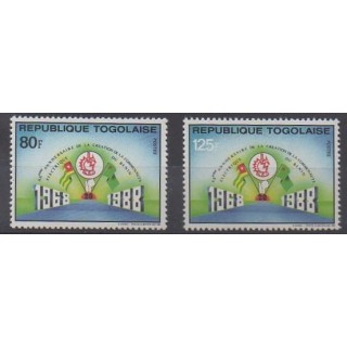 Buy this set of stamps of Togo of the year 1989 (Nb 1265/1266).