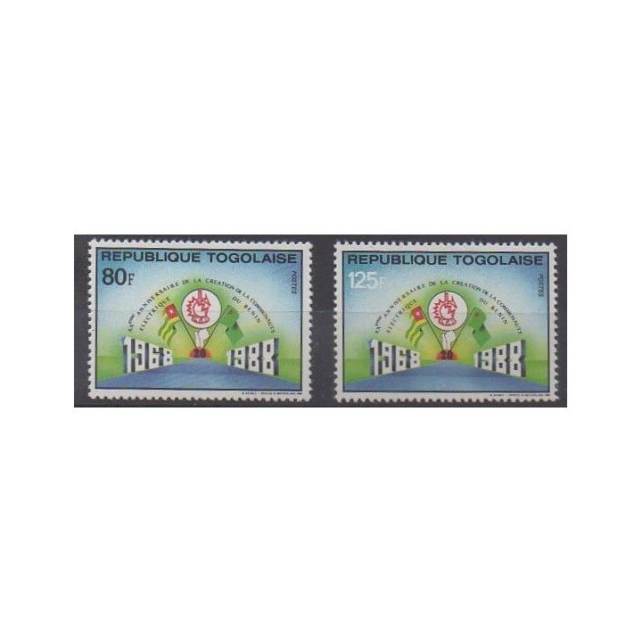 Acheter cette série de timbres du Togo de l'année 1989 (No 1265/1266).
