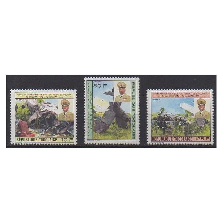 Acheter cette série de timbres du Togo de l'année 1988 (No 1235A/1235C).