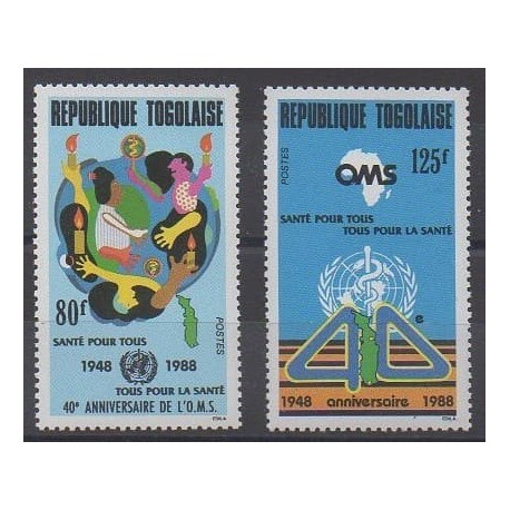Togo - 1988 - No 1232/1233 - Santé ou Croix-Rouge