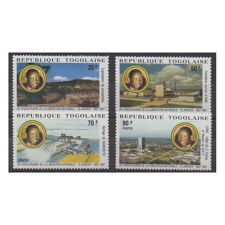 Buy this set of stamps of Togo of the year 1987 (Nb 1212/1215).