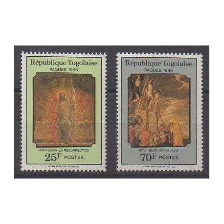 Togo - 1986 - No 1193A/1193B - Pâques - Peinture