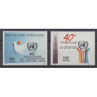 Acheter cette série de timbres du Togo de l'année 1985 (No 1185/1186).