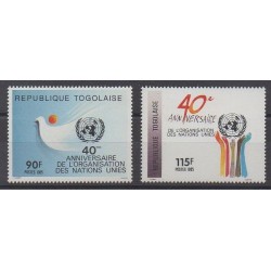 Togo - 1985 - No 1185/1186 - Nations unies