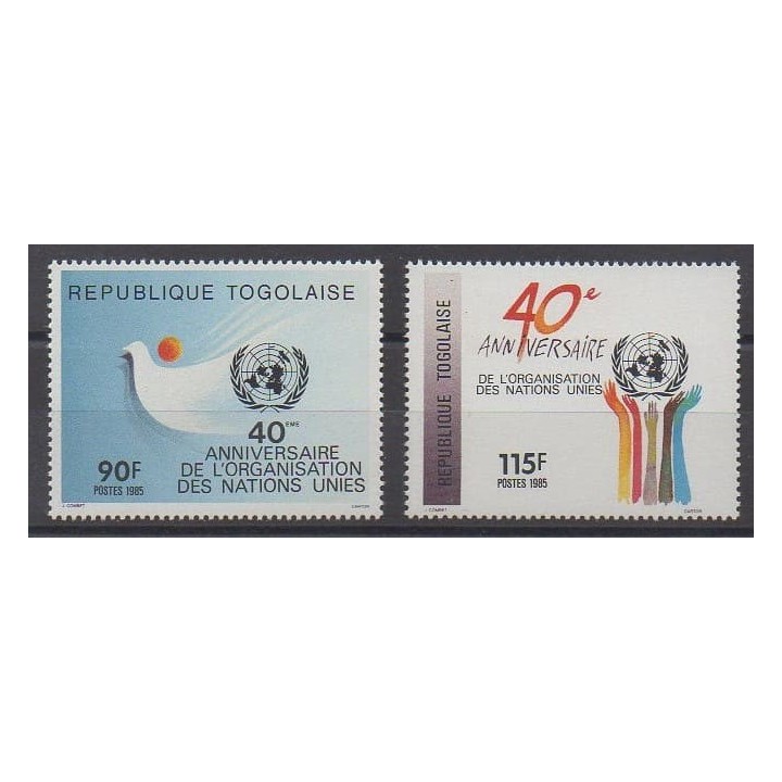 Buy this set of stamps of Togo of the year 1985 (Nb 1185/1186).