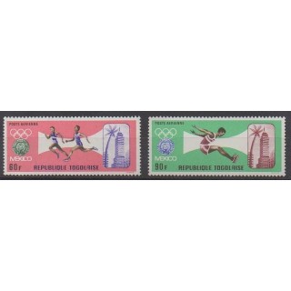 Acheter ces timbres du Togo de l'année 1968 (No PA97/PA98).