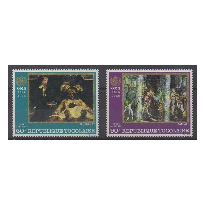 Acheter ces timbres du Togo de l'année 1968 (No PA95/PA96).