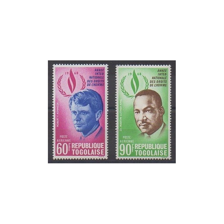 Acheter ces timbres du Togo de l'année 1969 (No PA105/PA106).