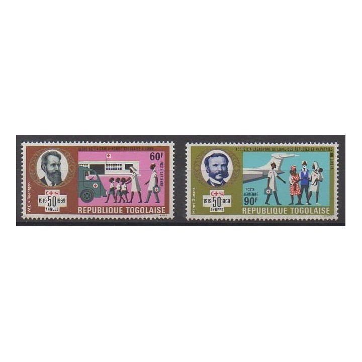 Acheter ces timbres du Togo de l'année 1969 (No PA115/PA116).