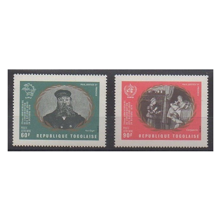 Acheter ces timbres du Togo de l'année 1970 (No PA141/PA142).