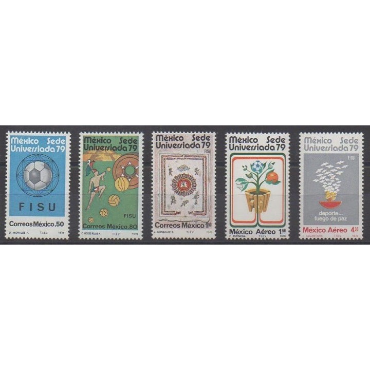 Buy this set of stamps of Mexico of the year 1979 (Nb 870/872 - PA501/PA502).