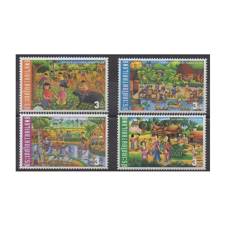 Acheter cette série de timbres de Thaïlande de l'année 2006 (No 2291/2294).