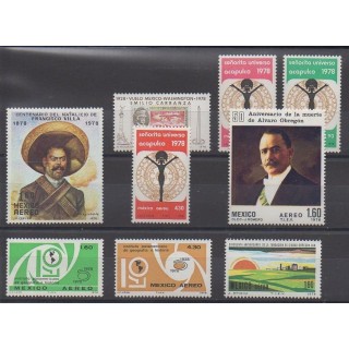 Buy these stamps of Mexico of the year 1978 (Nb PA472/PA480).