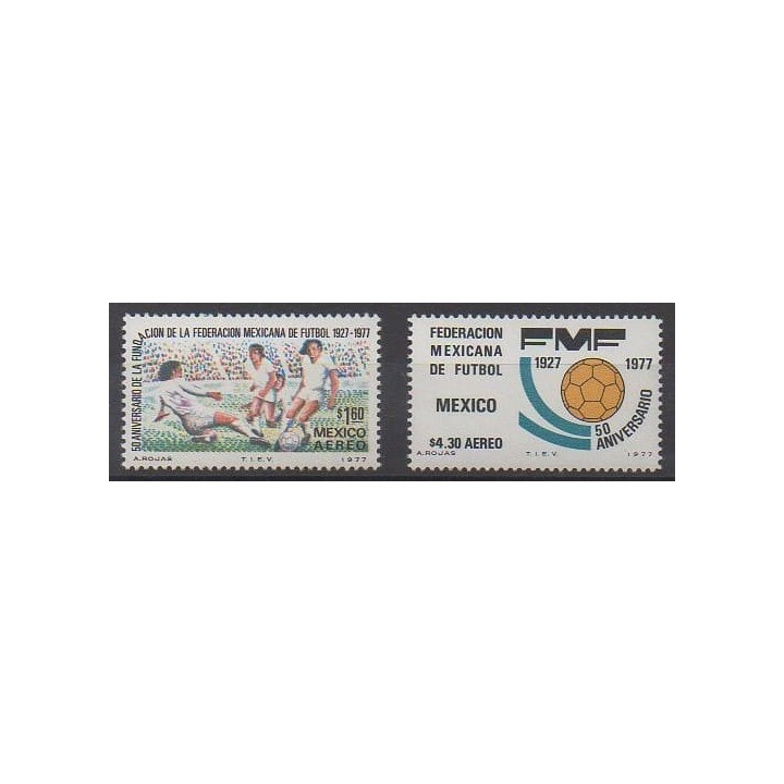 Buy these stamps of Mexico of the year 1977 (Nb PA423/PA424).