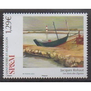 Acheter ce timbre de Saint-Pierre et Miquelon de l'année 2024 (Jacques Rohaut).