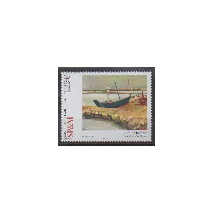 Buy this stamp of Saint-Pierre et Miquelon of the year 2024 (Jacques Rohaut).