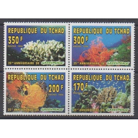 Tchad - 1996 - No 582/585 - Vie marine