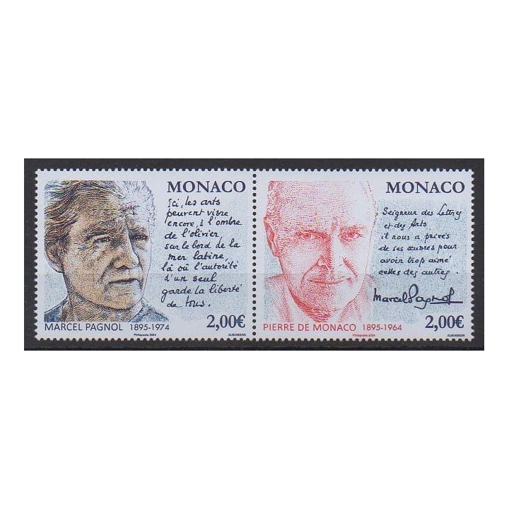 Buy this stamp of Monaco of the year 2024 (Marcel Pagnol - Pierre de Monaco).