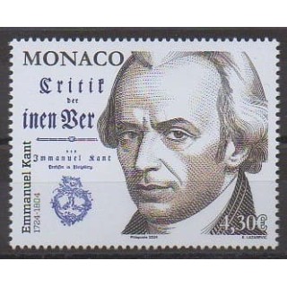 Acheter ce timbre de Monaco de l'année 2024 (Emmanuel Kant).