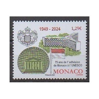 Acheter ce timbre de Monaco de l'année 2024 (Unesco).