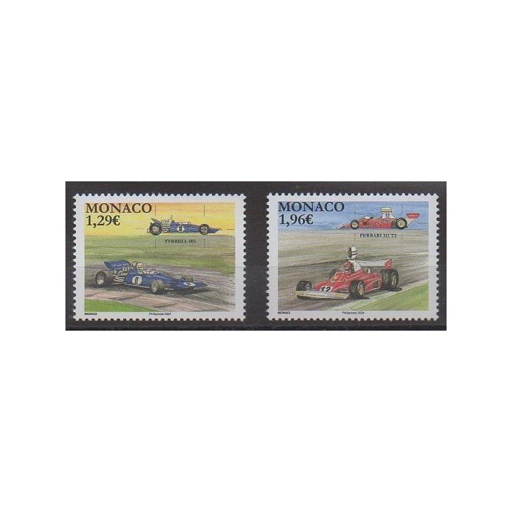 Buy this set of stamps of Monaco of the year 2024 (Tyrrell et Ferrari).