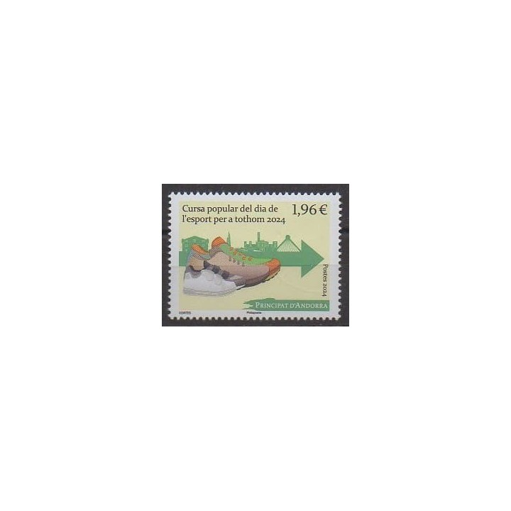 Buy this stamp of French Andorra of the year 2024 (Jour du sport).