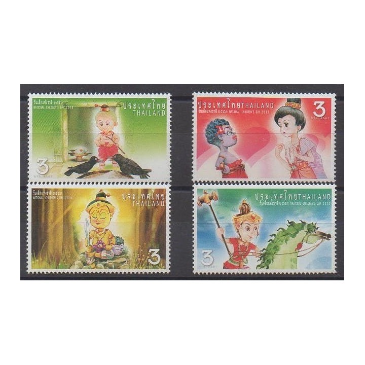 Acheter cette série de timbres de Thaïlande de l'année 2010 (No 2651/2654).