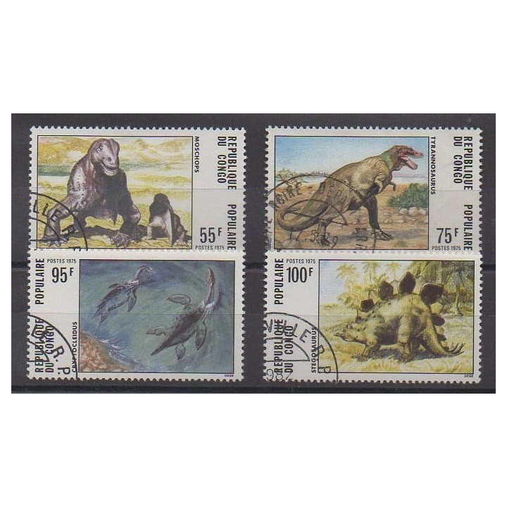 Acheter cette série de timbres de la République du Congo de l'année 1975 (No 401/404). - Oblitéré