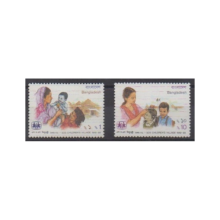 Acheter cette série de timbres du Bangladesh de l'année 1989 (No 293A/293B).