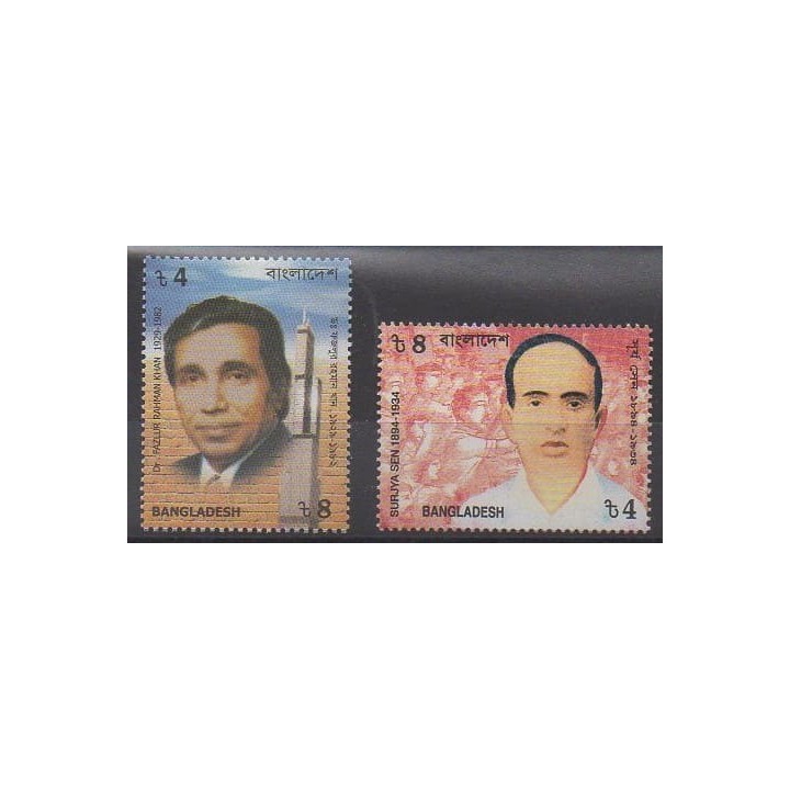 Acheter cette série de timbres du Bangladesh de l'année 1999 (No 629/630).