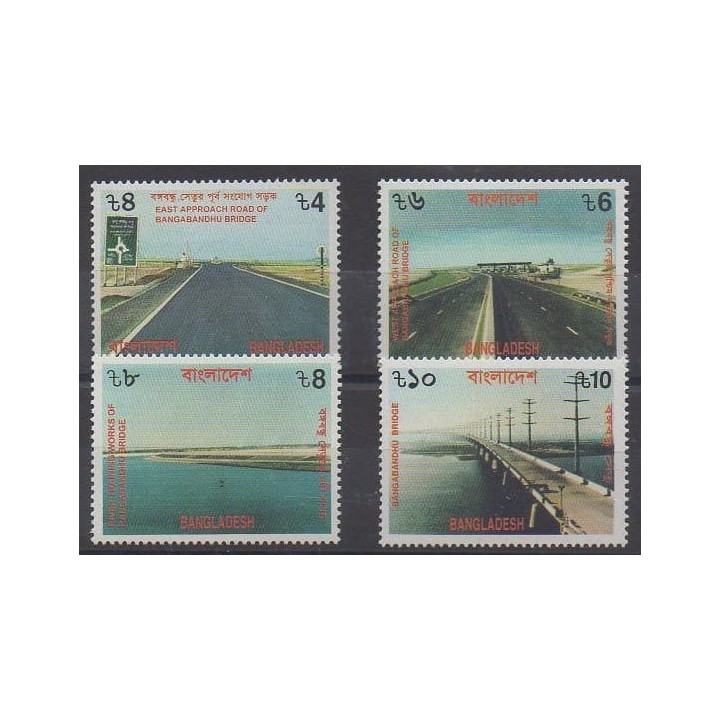 Acheter cette série de timbres du Bangladesh de l'année 1998 (No 592/595).